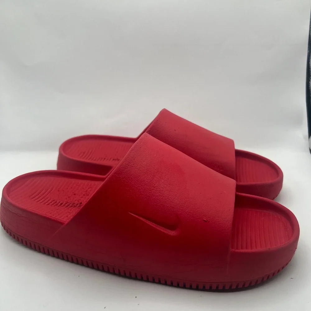 Nike Calm Slide University Red Mens 8 Sandals DX4816-600 Womens 9 comfort
